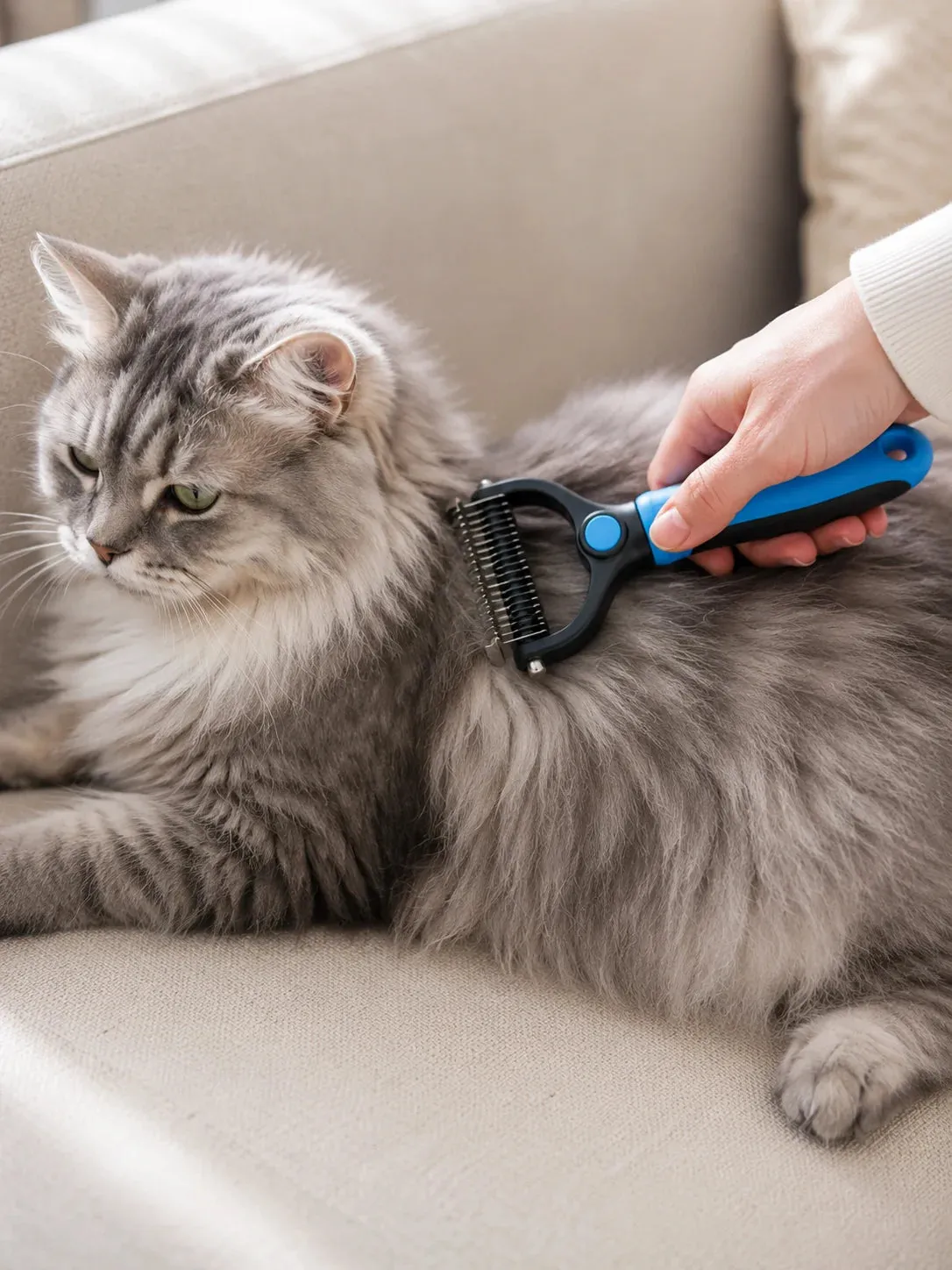 Brush gently